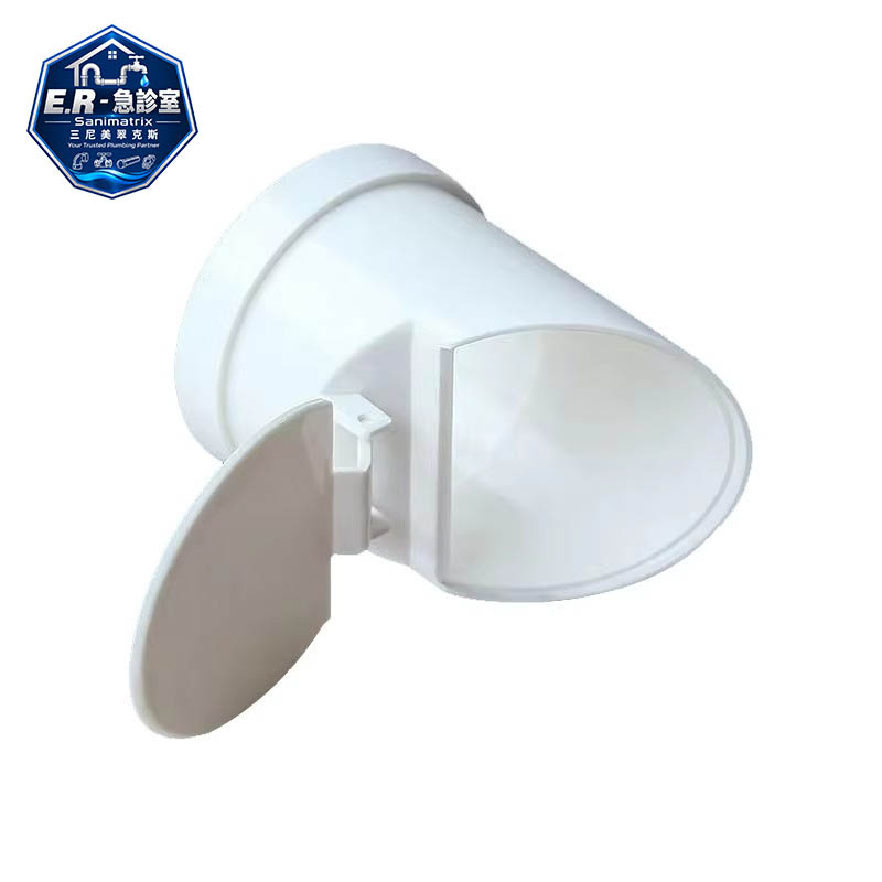 75mm/3 inch Anti-Odor PVC Sewer Backflow Preventer & Non-Return Valve (Swing Cap) for Drainage Pipes
