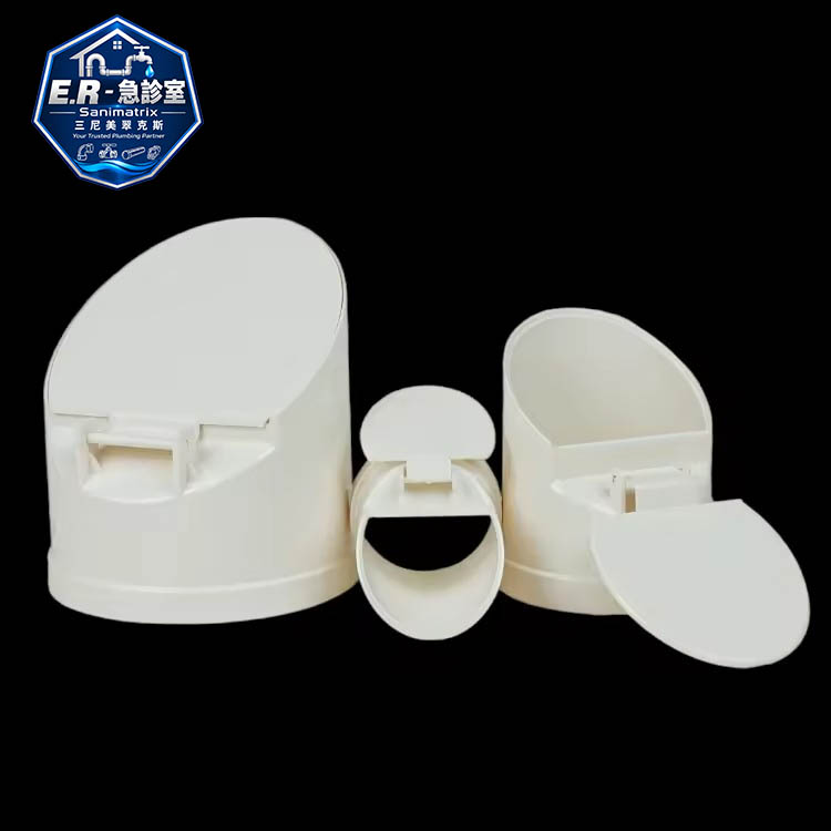 110mm/4 inch Anti-Odor PVC Sewer Backflow Preventer & Non-Return Valve (Swing Cap) for Drainage Pipes